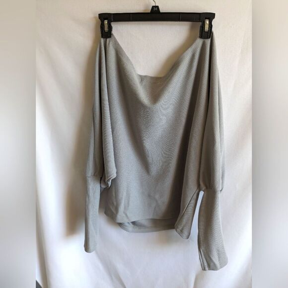 CBR Tops - CBR Blouse NWT Size Medium Grey off shoulder